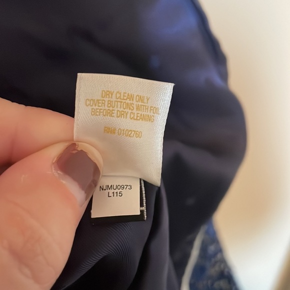 Kate Spade Blue Tweed Ribbon Tie Belt Jacket Blazer - Picture 7 of 9